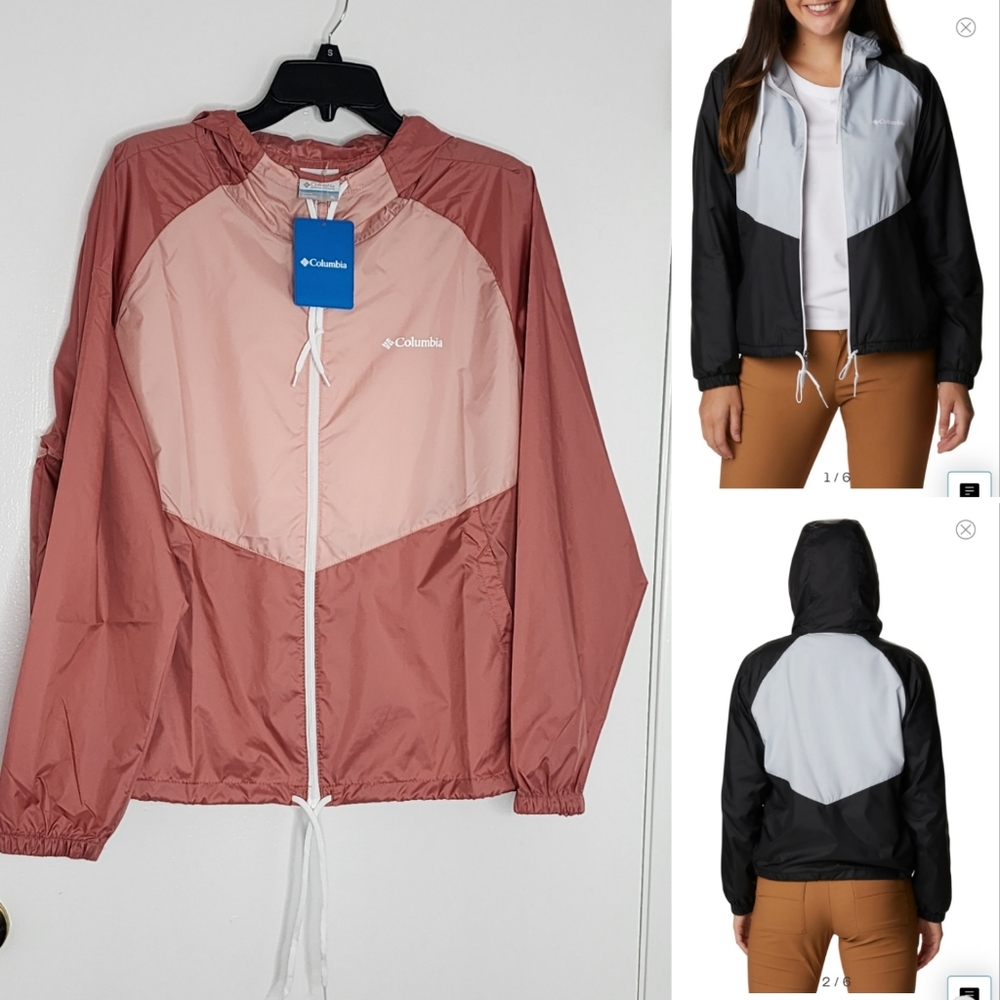 Columbia may valley windbreaker hoodie jacket new